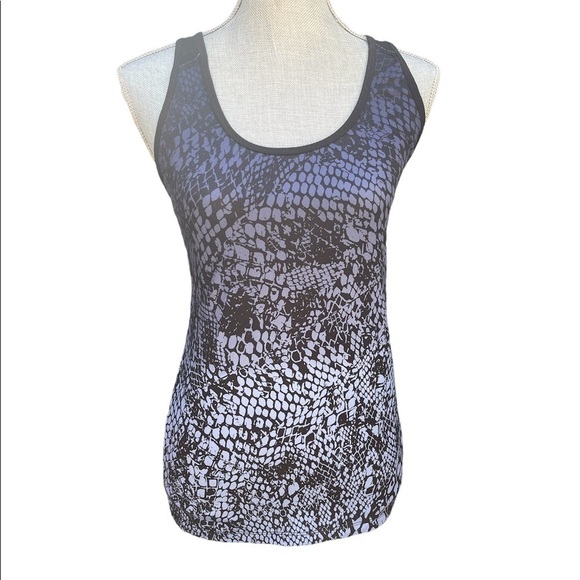 CHAMPION Racerback Workout Tank Top Purple and Black Abstract Size Medium - Picture 1 of 10